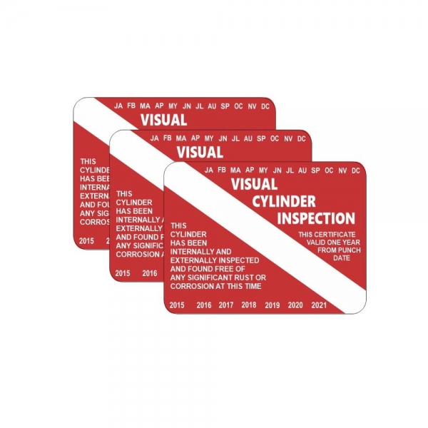 Scuba Diving Tank Visual Inspection Cylinders Sticker VIP